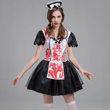 Naiste Halloween Verine Õde Dress Kostüümid Cosplay Õde, Pikk Varrukas, Kleit ja Müts Fancy Riided