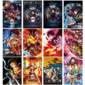 Jaapani anime Demon Slayer Tera lõuend värvimine anime iseloomu seeria kunsti plakatid ja pildid kaunistavad laste tuba