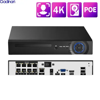 Gadinan 5/8MP 4K Audio Network Video Recorder 4/8/16CH näotuvastus, Turvalisuse Järelevalve VIDEOVALVE, IP Kaamera Liikumise Tuvastamise NVR