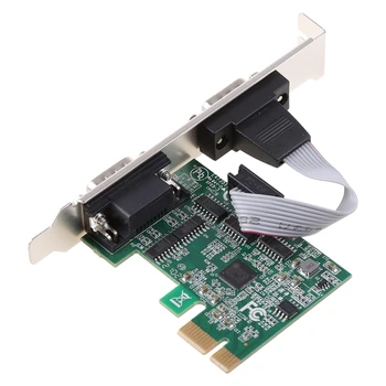 PCIE Dual Serial Laiendamise Kaardi Kiip AX99100 2-Port Tööstus-DB9 KOM RS232 Konverteri Adapter Töötleja Lauaarvuti