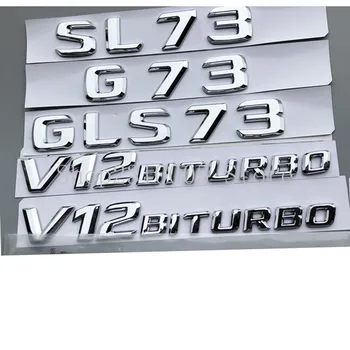 2013 Vana Korter Tähed, Numbrid, ABS Embleemi jaoks Mercedes Benz AMG G73 S73 SL73 GLS73 V12 Bitrubo Auto Pagasiruumi Tehasesilt Logoga Kleebis