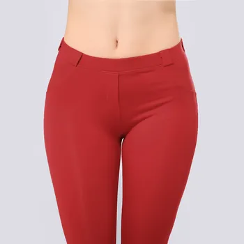 Seksikas Hip Push Up Fitness Säärised Püksid Naiste Vintage Liiga Punane Must Madal Vöökoht Jeggings 2021 Kevad-Sügis Püksid, V.a Silmkoelised
