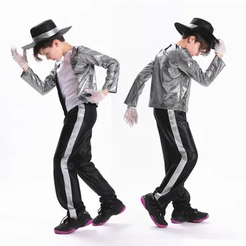 Lapsed Poisid Sünnipäeva Karneval Michael Jackson Cosplay Kostüüm Superstaar Laulja Tants Sobib Teema Lepinguosalise Kleit