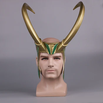 Filmi Thor 3 Ragnarok Loki Laufeyson PVC Cosplay Kostüümid Mask Kiiver Halloween Prop