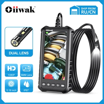 Oiiwak 5mm Dual Lens Endoscope Mini Kaamera 5.18