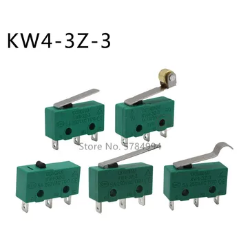 Tasuta kohaletoimetamine 10TK Väike insult piirlüliti kontakti nuppu KW11 KW4-3Z-3 mikrolüliti lühike / kõver / pikk käepide 3PIN 5A250V