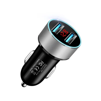 3.1 Dual USB autolaadija LCD Pinge Arvesti Ekraan 12-24V Sinine LED-Sigaret Pesa Kergem Kiire Laadimine Power Adapter