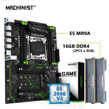 Masinist kit E5 MR9A ATX Emaplaadi Combo Komplekt Xeon E5 2666 V3 CPU-LGA-2011-3 Protsessor ja DDR4 16 GB RAM-Mälu