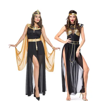Täiskasvanud Naiste Kostüüm Kleopatra Royal Keskaja Egiptuse Printsess Cosplay Kostüüme, Uus Egiptuse Vaarao Maskeraad Halloween