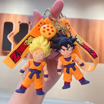 Anime Dragon Ball Arvandmed Goku Piccolo Buu Gohan Kuririn Jiren PVC Nukk Võtmehoidja Kott Võtmerõngast Võlu Lapsed Mänguasjad Sünnipäeva Kingitused