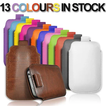 Uus Pull ja Push Tab PU Leather Case For iPhone 12 13 14 11 Pro 4s, 5 5S 6 7 8 Plus X-Xr, Xs Max Kott 13 Värve Universaalne Suurus
