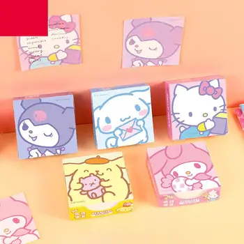 Kawaii Sanrio Märkmete Hello Kitty Meloodia, Kuromi Cinnamoroll Pom Pom Puriin Cute Cartoon Loominguline Kleebised Lastele Kingitused