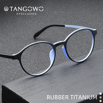 TANGOWO Retro Ring TR90 Klaasid Raami Ultralight Lühinägevus Retsepti Prillid Saksamaa Mehed Naised 2022 Prillid Raamid 3050
