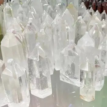 500g Looduslik valge kristall obelisk quartz crystal varda otsa tervendav