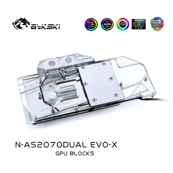 Bykski Vee Blokeerida kasutamise ASUS DUAL RTX2070 O8G / 2060S A8G Evo / Full Cover Vasest Radiaatori Block/3PIN 5V A-RGB / 4PIN 12V RGB