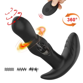 Anal Plug Vibraator 360 Kraadise Pöörde G-Spot Stimulatsiooni Vibreeriv Tagumik Plug Seksi Mänguasi, Meeste Eesnäärme Massager