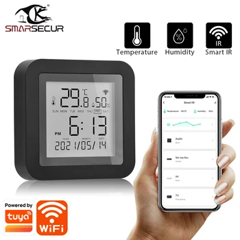 Aruka Elu IR Tuya WIFI Temperatuur & Õhuniiskus Sensor Smart Home Kaugjuhtimispult Ekraan
