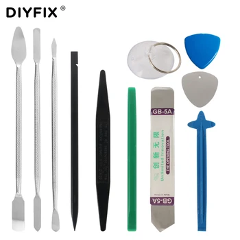DIYFIX 11Pcs Mobiiltelefonide Remont, Tööriistade Komplekt Metall Spudger Komplekt Nailon Avaja iPhone Tablett Arvuti Piiluma Avamise Tööriistad