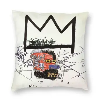 Kuningas Alphonso Viska Padi Hõlmab Decor Kodus Luksus Jean Michel Basquiat Väljas Padjad Square Padjapüür Teenetemärgi Salong