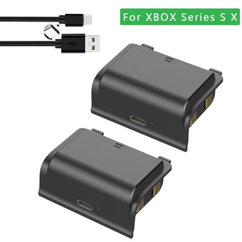 2 Pack For XBOX Seeria S X töötleja polümeer taaslaetav aku 1800mAh (koos 1M kaablit), mis Sobib XBOX Seeria X/S