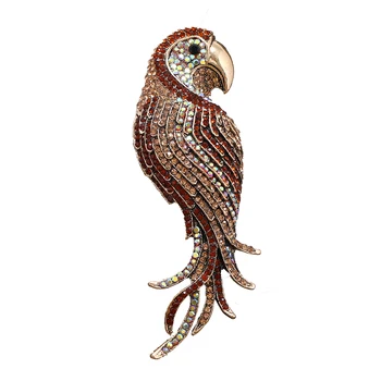 Morkopela Värvikas Rhinestone Papagoi Sõle Naiste Vintage Emailiga Lind Pin-Ehted Riided Pin Tarvikud