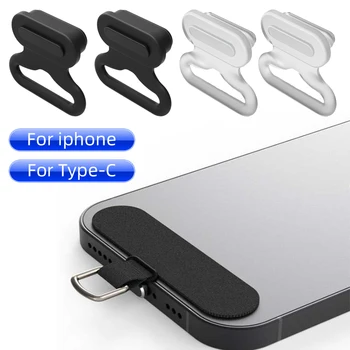 2 In 1 Mobiiltelefoni Paik Tolmu Ühendage Apple iPhone Samsung Xiaomi IOS Tüüp C Laadimine Sadamas Universaalne Anti Kadunud Dustplug Kaart