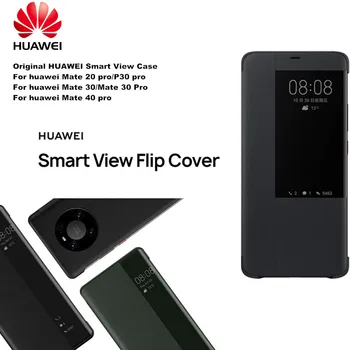 Algne Huawei Mate 20 Pro/P30 Pro/Mate 30 Pro/Mate 40 Pro Smart View Mirror nahast Kaitse Katab Klapp Auto Magada juhul