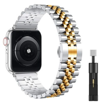 High-end metallist rihm Apple vaadata Ultra 49mm 8 7 45mm 41mm Luksus watchband tarvikud iwatch 6 5 4 3 SE 44mm 40mm 42mm