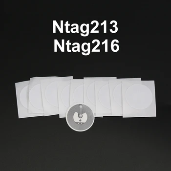 100tk Ntag213 NFC-Silte 13.56 MHz ISO14443A NFC-Kleebis NTAG216 Kõik NFC-Telefoni Saadaval Adhesive Labels 10/ 50tk RFID-Key Token