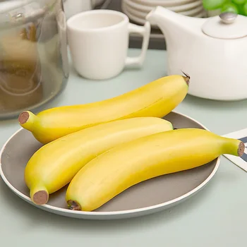 5tk 20cm pikk kunstlik puu-Plastikust Võltsitud Puu-kunstliku banaan&kunstlik plastikust võltsitud simuleeritud banaan