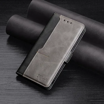 Nahast Flip Case For Realme XT X7 X50M X50 X3 Superzoom X2 X V3 V5 V15 V11 Q2 Q2I Q 5G Pro Rahakott Katab Äritegevuse Telefoni Puhul