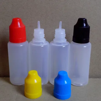 100tk 15ml Plastic Soft PE Nõel Pudel koos Childproof Kork Ja Pika Otsa E Vedelik Tühi Tilguti Pudelid