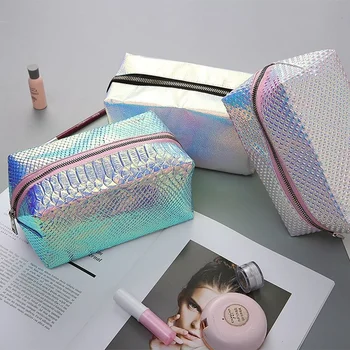 Uus Mood Värviline Laser Naiste Meik Kott Multifunktsionaalne Veekindel Korraldaja Kosmeetika Kott Lukuga Reisi Naiste Pesu Kotti